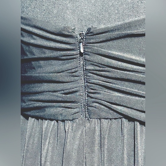 Maggy London Size 12 Spandex Dress Sleeveless Ruffled Black Cocktail Large - Picture 9 of 10